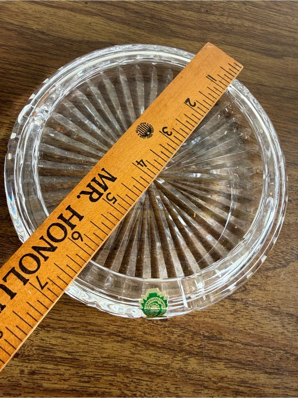 Waterford Crystal Clear Cut Glass ashtray